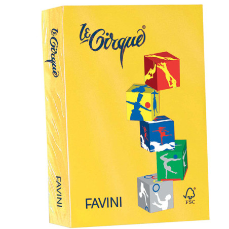 Carta LECIRQUE A4 80gr 500fg giallo zolfo 200 FAVINI