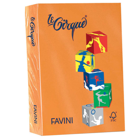 Carta LECIRQUE A4 160gr 250fg arancio 205 FAVINI