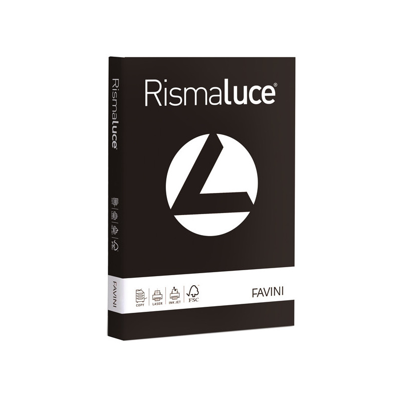 Carta RISMALUCE 200gr A4 125fg nero 63 FAVINI