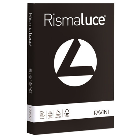 Carta RISMALUCE 200gr A4 125fg nero 63 FAVINI