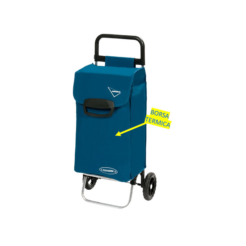 Carrello spesa con borsa termica 60L