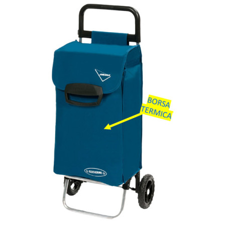 Carrello spesa con borsa termica 60L