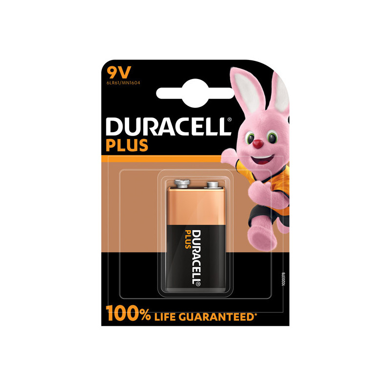 Blister 1 pila MN1604 Duracell PLUS 100 - TRANSISTOR 9V