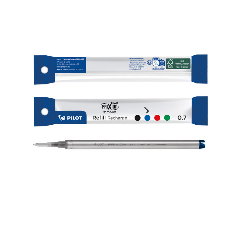 Refill sfera Frixionball Zone 0.7mm blu Pilot