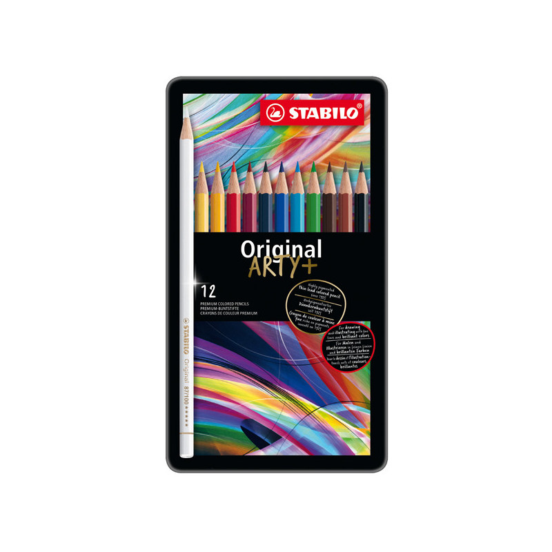Astuccio metallo 12 pastelli STABILO ORIGINAL 8773