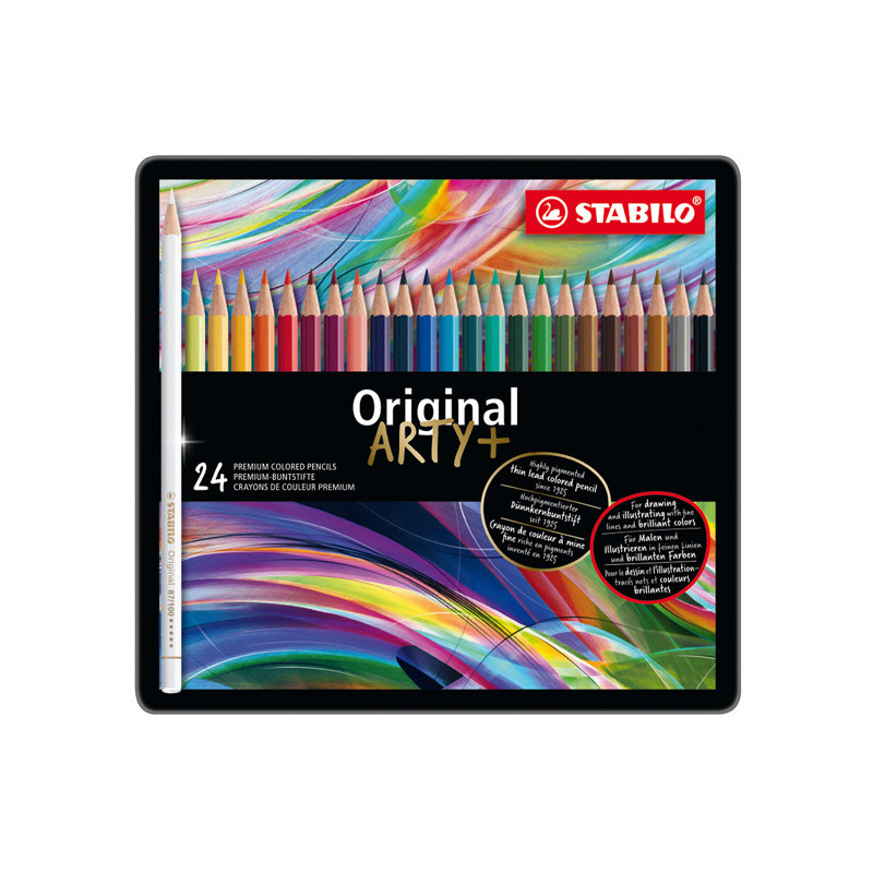 Astuccio metallo 24 pastelli STABILO ORIGINAL 8774