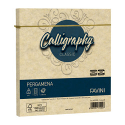 25 buste Calligraphy Pergamena 170x170mm 90gr crema 05 Favini