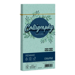 25 buste Calligraphy Remake 120gr 110x220mm aquamarina Favini