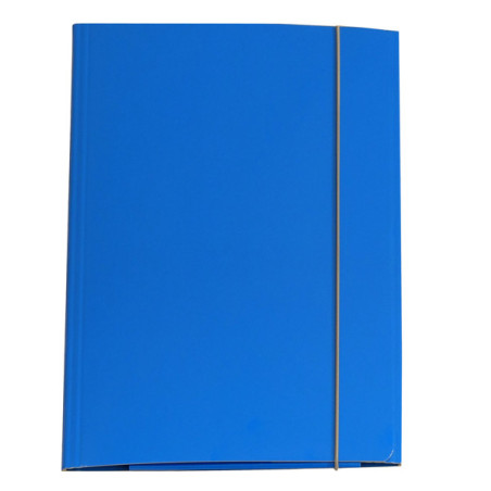 CARTELLINA CON ELASTICO 32PL 25X34CM AZZURRO