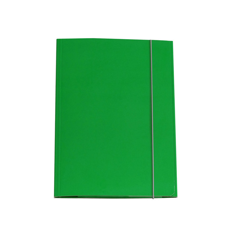 CARTELLINA CON ELASTICO 32PL 25X34CM VERDE