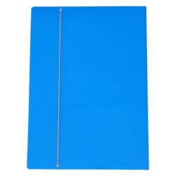 CARTELLINA C/ELASTICO CARTONE PLASTIFICATO 35X50CM AZZURRO 35EL