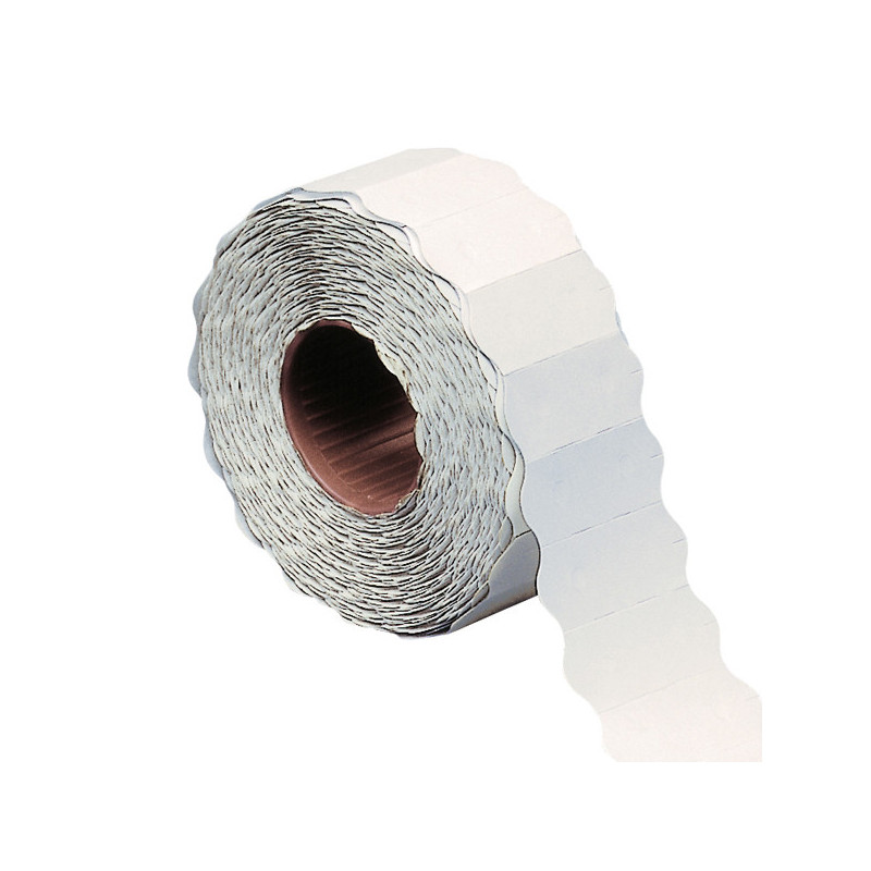 Rotolo 1500 etichette 26x12mm bianche rimovibili a onda Markin