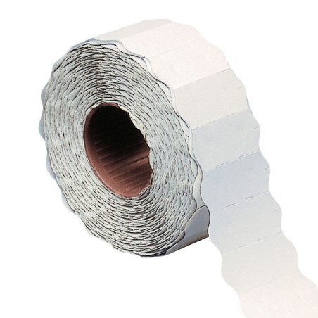 Rotolo 1500 etichette 26x12mm bianche rimovibili a onda Markin