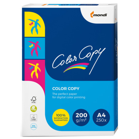 CARTA BIANCA COLOR COPY A4 210x297mm 200gr 250fg MONDI