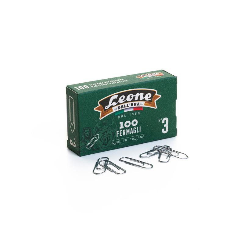 SCATOLA 100 FERMAGLI N.3 MM28 ZINCATI ANTIRUGGINE LEONE