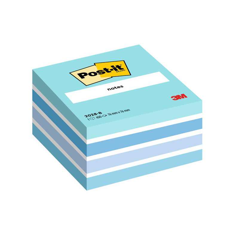 BLOCCO CUBO 450foglietti Post-it© 76x76mm 2028-B PASTELLO BLU