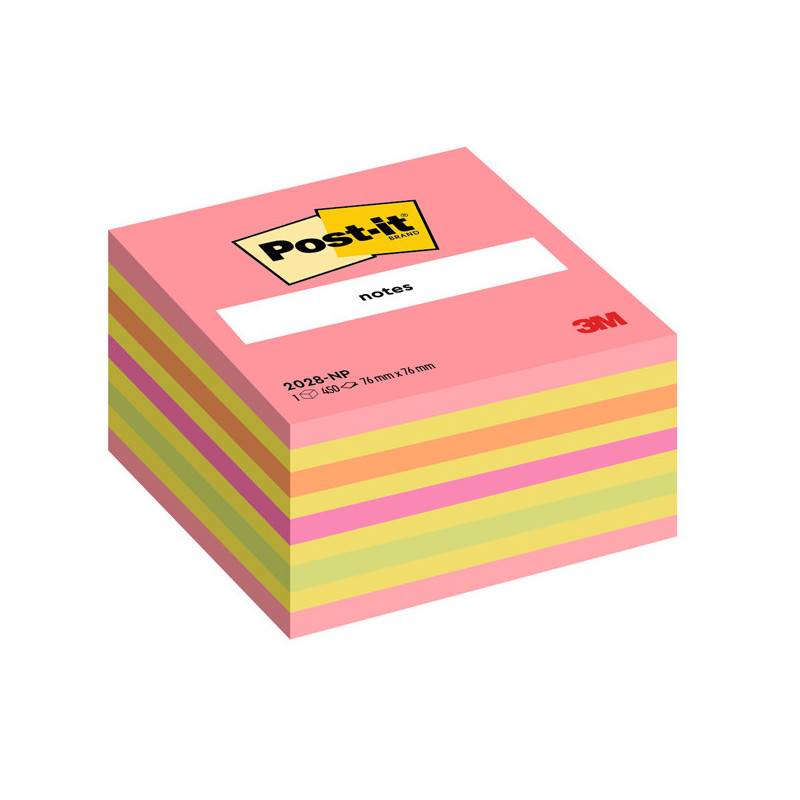 BLOCCO CUBO 450foglietti Post-it© 76x76mm 2028-NP ROSA GUAVA