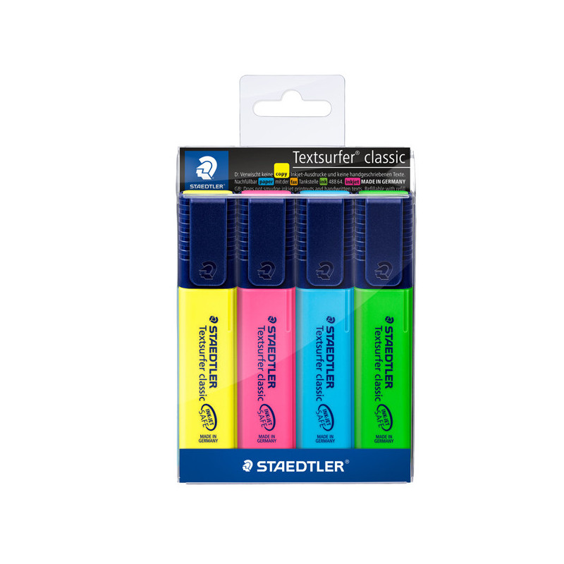 BUSTA 4 EVIDENZIATORI TEXTSURFER CLASSIC 364 STAEDTLER