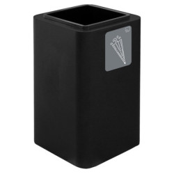 Portaombrelli Cubo 38x38x65cm in acciaio nero Stilcasa