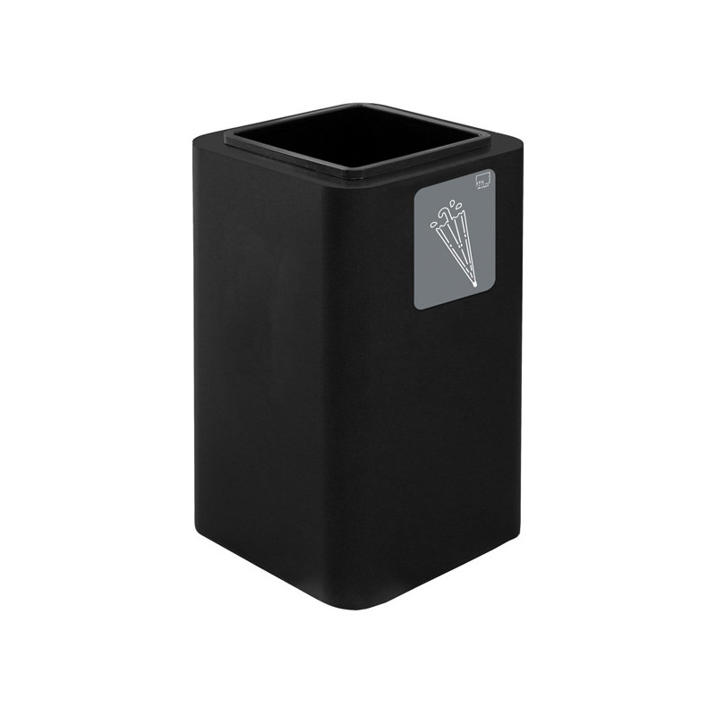 Portaombrelli Cubo 38x38x65cm in acciaio nero Stilcasa