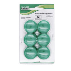 BLISTER 12 MAGNETI MR-30 VERDE DIAM.30MM