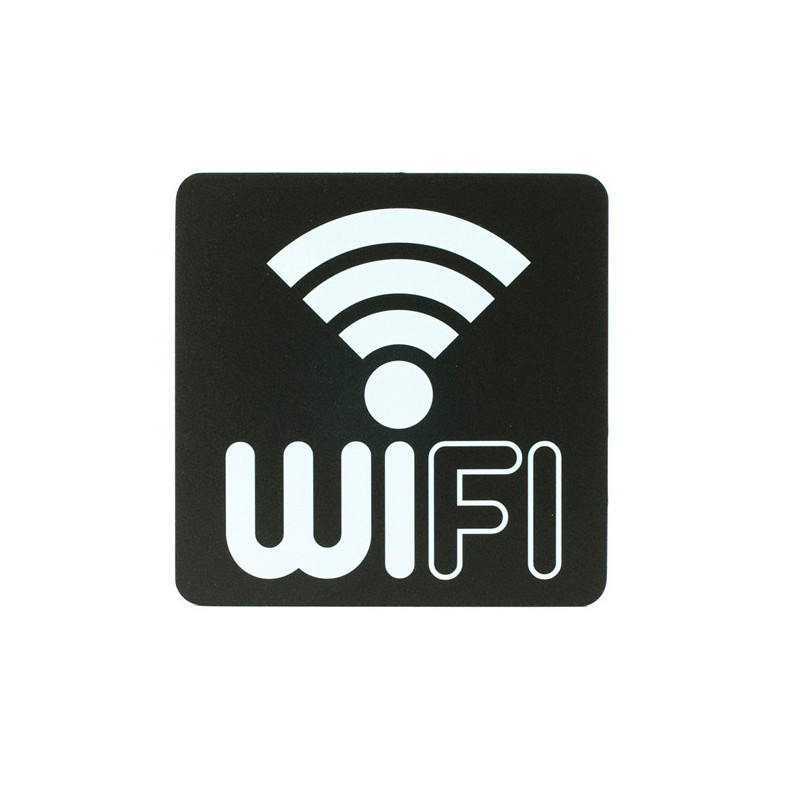 Pittogramma Wifi 16x16cm PVC nero/bianco Stilcasa