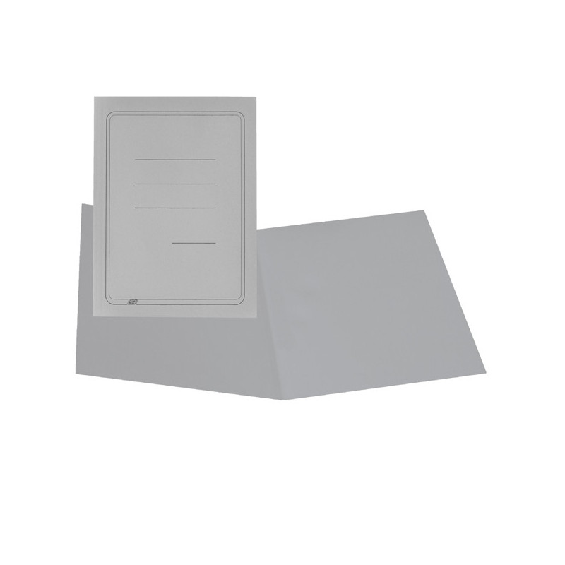 100 CARTELLINE SEMPLICI GRIGIO C/STAMPA 145GR