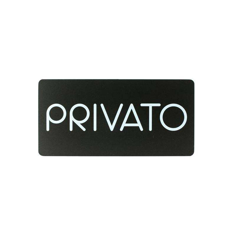 Pittogramma Privato 32,5 x 16cm PVC nero/bianco Stilcasa