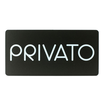 Pittogramma Privato 32,5 x 16cm PVC nero/bianco Stilcasa