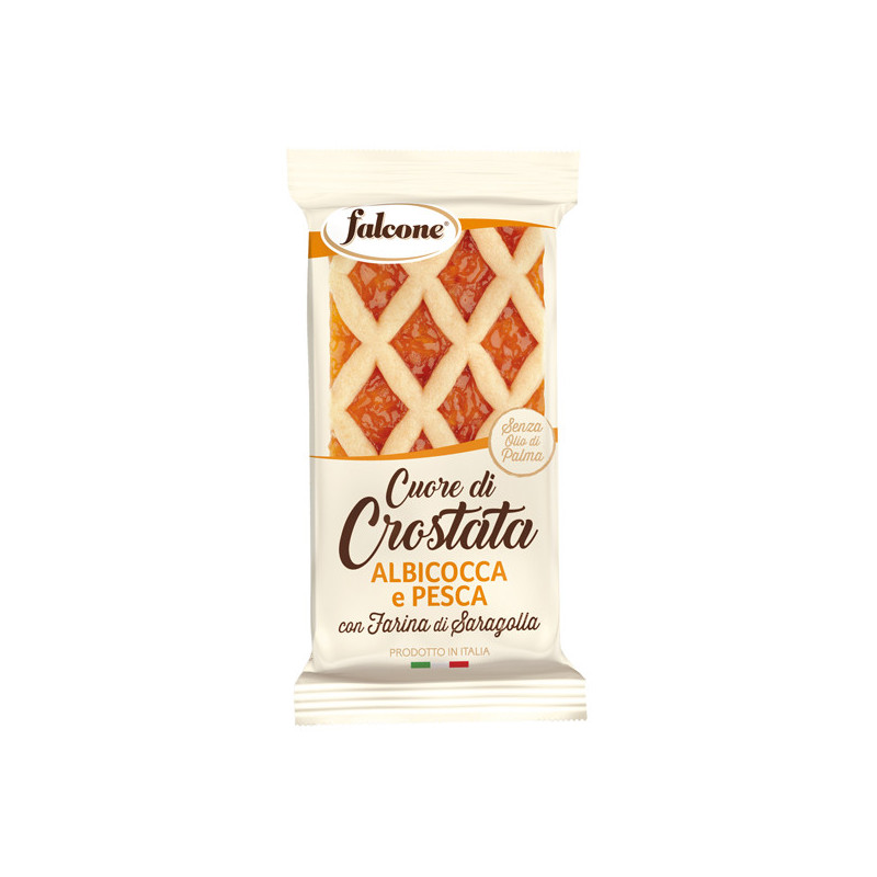 Cuor di crostata albicocca e pesca 60gr Falcone