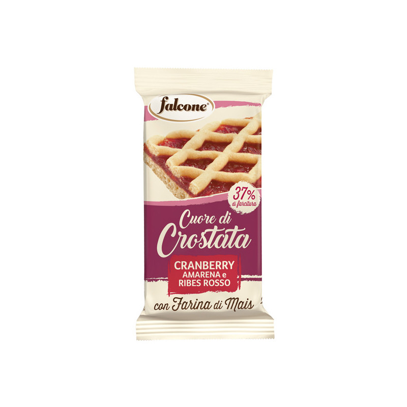 Cuor di crostata cranberry, amarena e ribes rosso 60gr Falcone