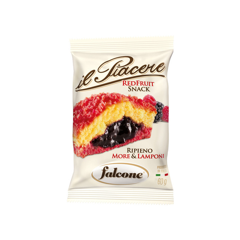 Il Piacere Red Fruit Snack ripieno more e lampone 60gr Falcone