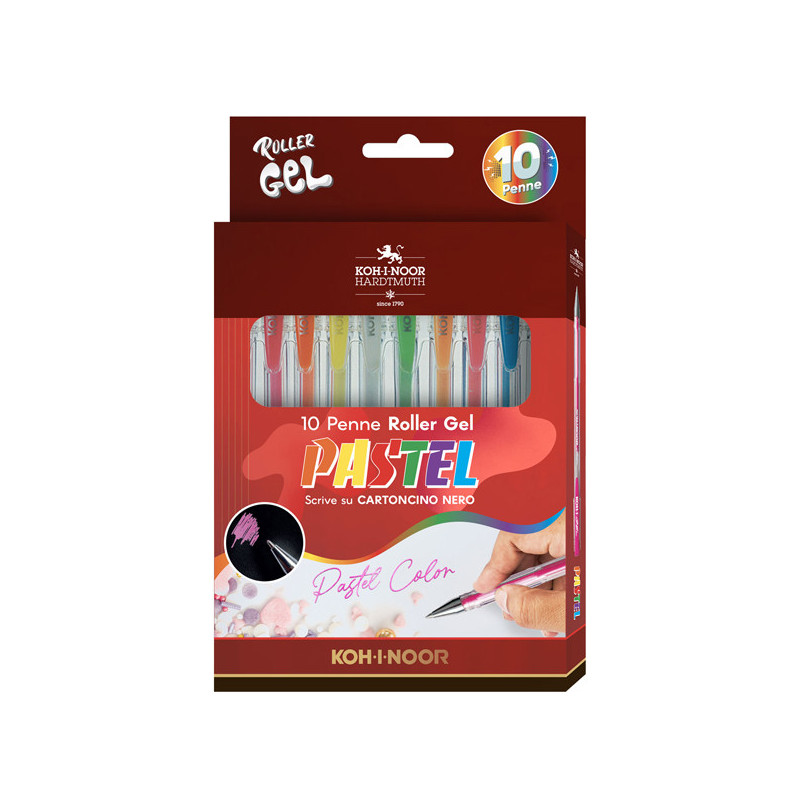 ASTUCCIO 10 ROLLER KOH-I-GEL COLORI PASTEL