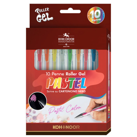 ASTUCCIO 10 ROLLER KOH-I-GEL COLORI PASTEL