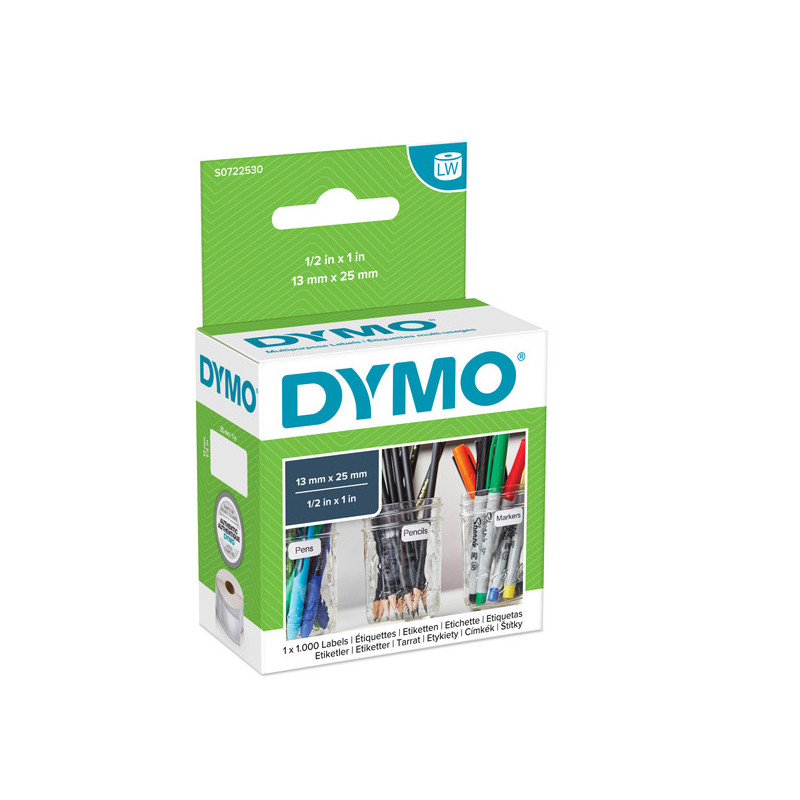 ROTOLO 1000 ETICHETTE MULTIUSO RIMOV. 13X25MM X DYMO LW 113530