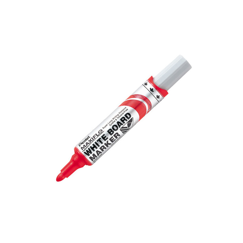 Marcatore per lavagne punta conica 6mm rosso MaxiFlo Pentel