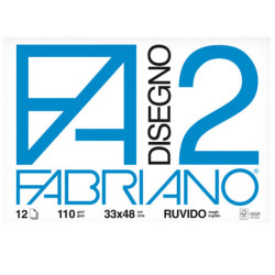 BLOCCO FABRIANO2 (33X48CM) 12FG 110GR RUVIDO COLLATO