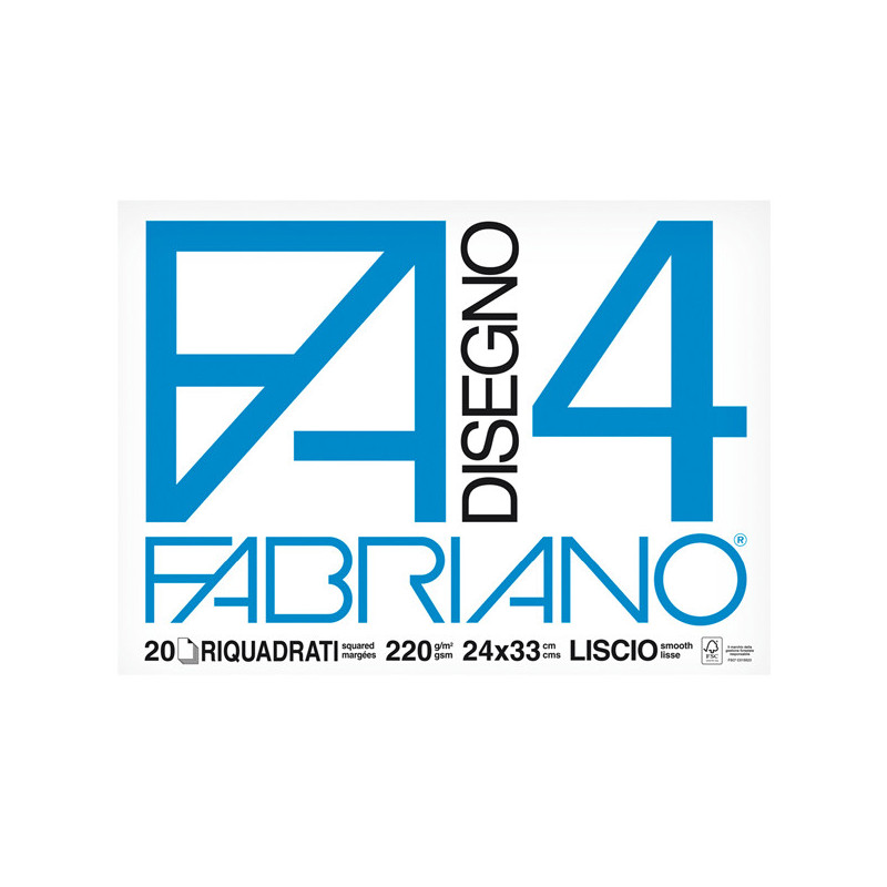 ALBUM FABRIANO4 (24X33CM) 220GR 20FG LISCIO SQUADRATO