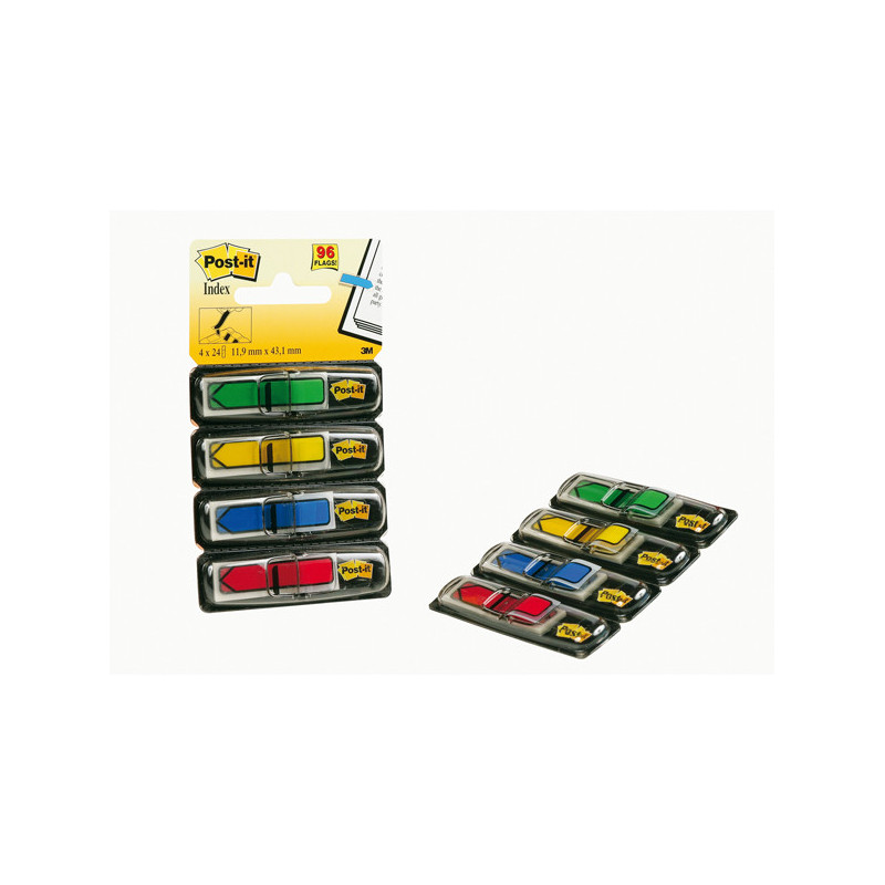 MINISET FRECCE 96 SEGNAPAGINA Post-it© INDEX 684-ARR3 IN 4 COLORI CLASSICI