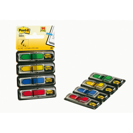 MINISET FRECCE 96 SEGNAPAGINA Post-it© INDEX 684-ARR3 IN 4 COLORI CLASSICI