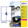 Poliestere adesivo L4774 bianco 20fg A4 99,1x139mm (4et/fg) laser Avery