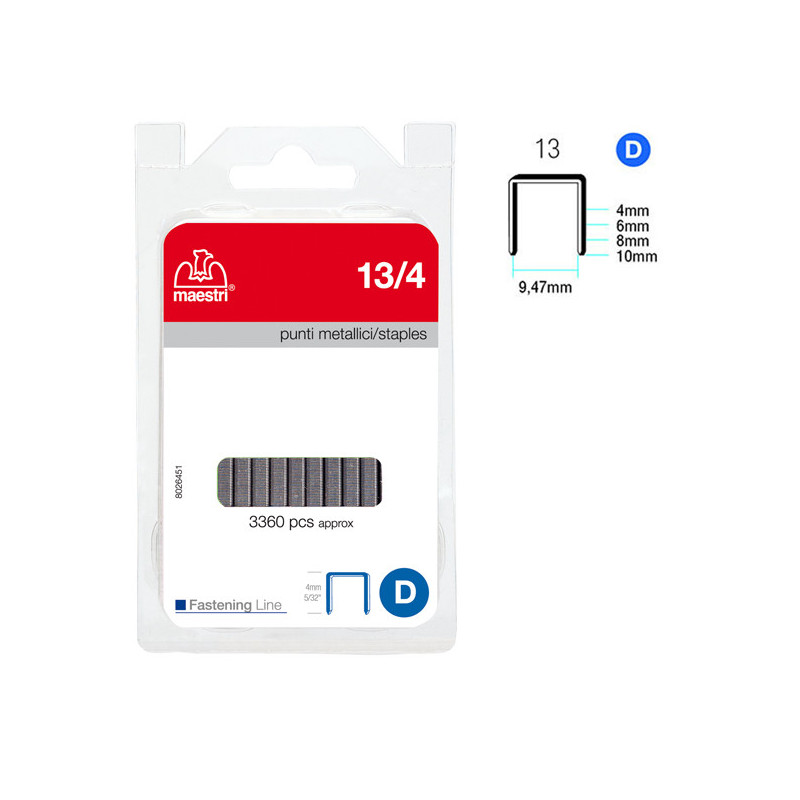 PUNTI 13/4 IN BLISTER DA 3360 P. RO-MA
