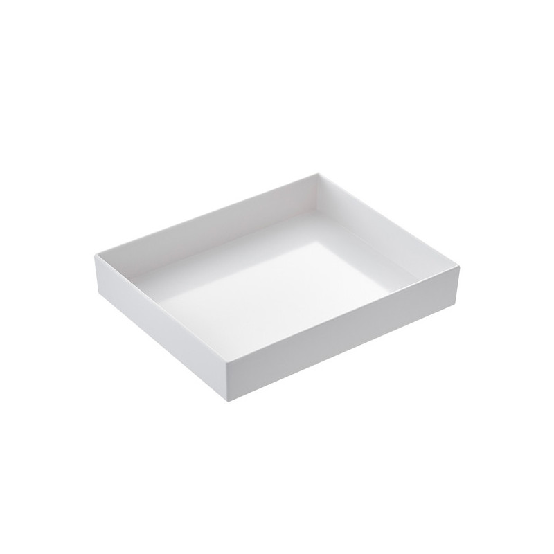 Vassoio Venezia in melamina GN 1/2 - 32,5x26,5x6cm bianco Leone