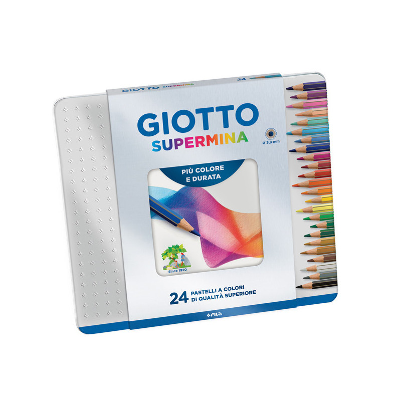 ASTUCCIO METALLO 24 PASTELLI SUPERMINA GIOTTO