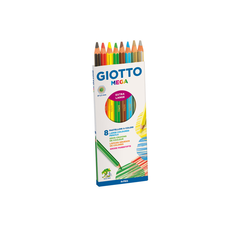ASTUCCIO 8 PASTELLI GIOTTO MEGA
