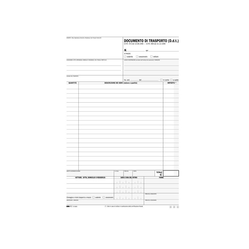 DDT SNAP 3 COPIE AUTORIC. 100FG 31x20,5CM E9029/3