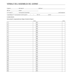 REGISTRO VERBALI ASSEMBLEA CONDOMINIO 96PAG 31X24,5CM E2529