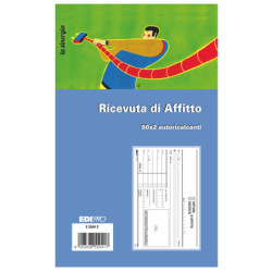 BLOCCO RICEVUTE D'AFFITTO 50/50 FOGLI AUTORIC. 9,9X17 E5504C