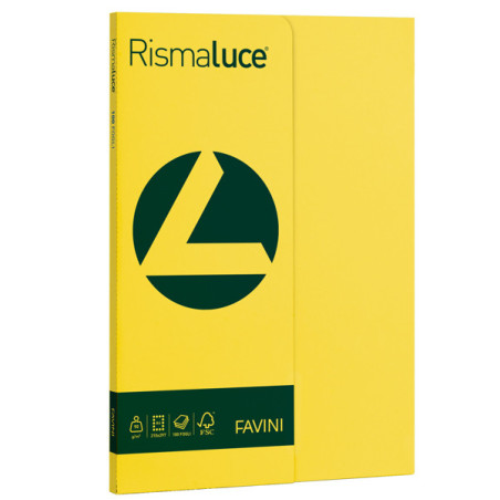 Carta RISMALUCE SMALL A4 90gr 100fg giallo sole 53 FAVINI