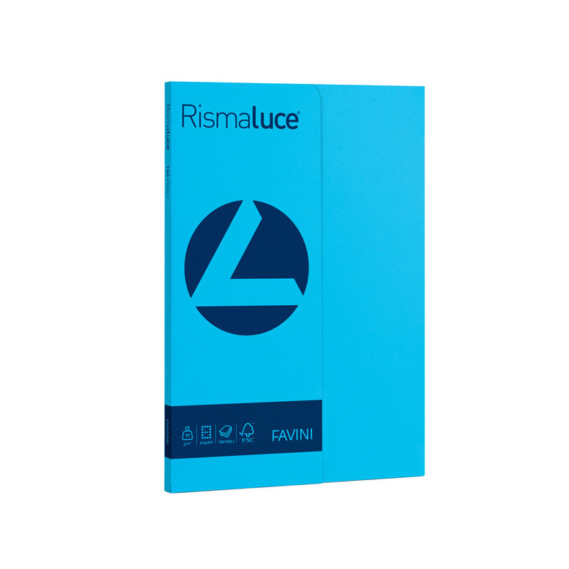 Carta RISMALUCE SMALL A4 90gr 100fg azzurro 55 FAVINI